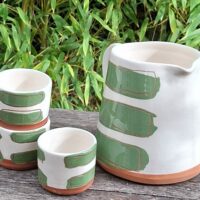 Carafe à eau et ses gobelets ZEBRA