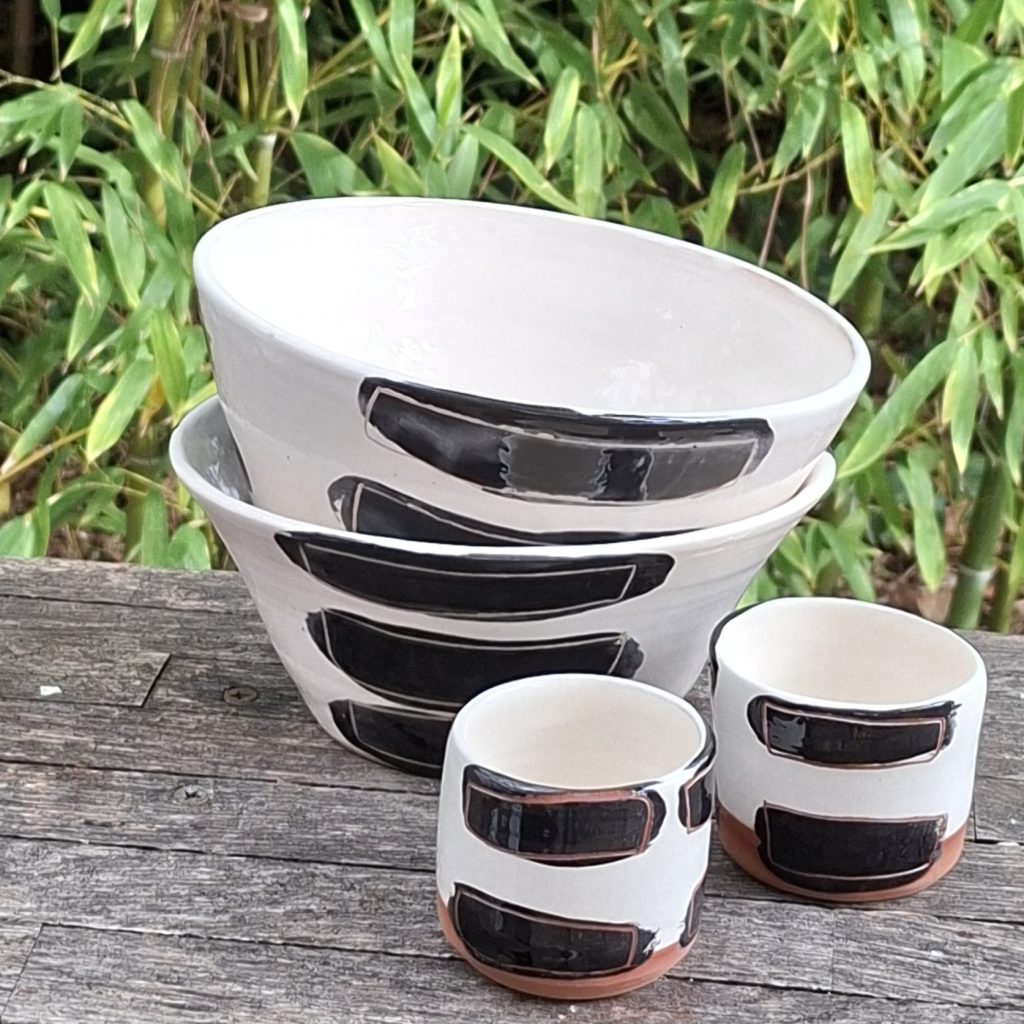 Saladiers et tasses ristretto ZEBRA